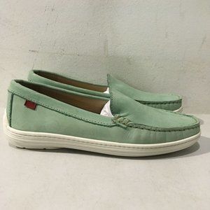 MARC JOSEPH NEW YORK GIRL'S POWDER GREEN LEATHER BROADWAY LOAFERS‎ 13-NICE!